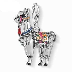 Colorful 925 Silver Plated Llama Charm Pendant